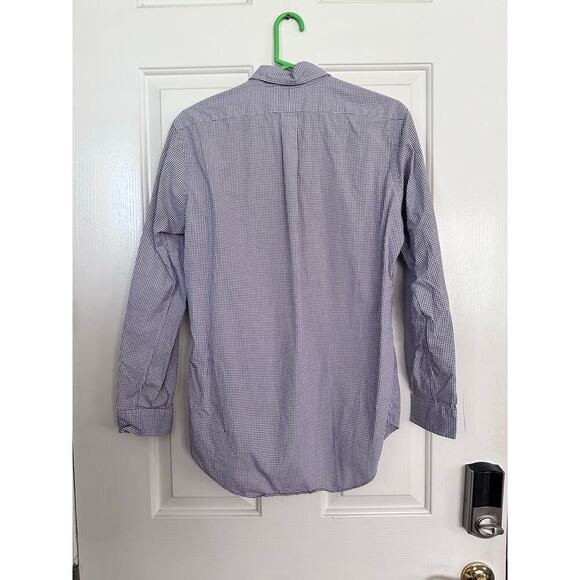 Ralph Lauren Men's Purple Tattersall Button Up Oxford Dress Shirt Size 15 - Picture 5 of 5